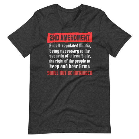 2nd Amendment Shall Not Be Infringed Shirt