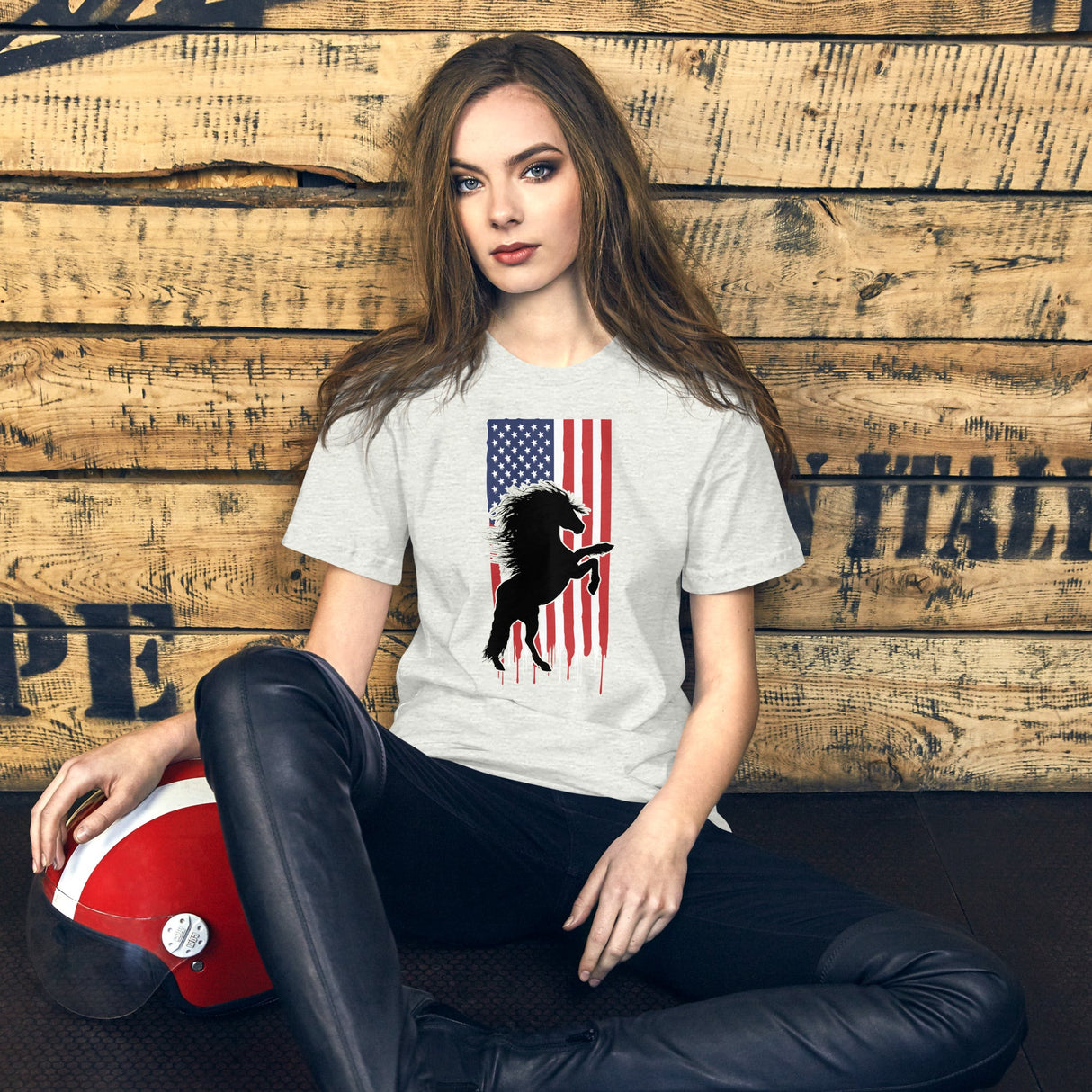 American Flag Horse Shirt