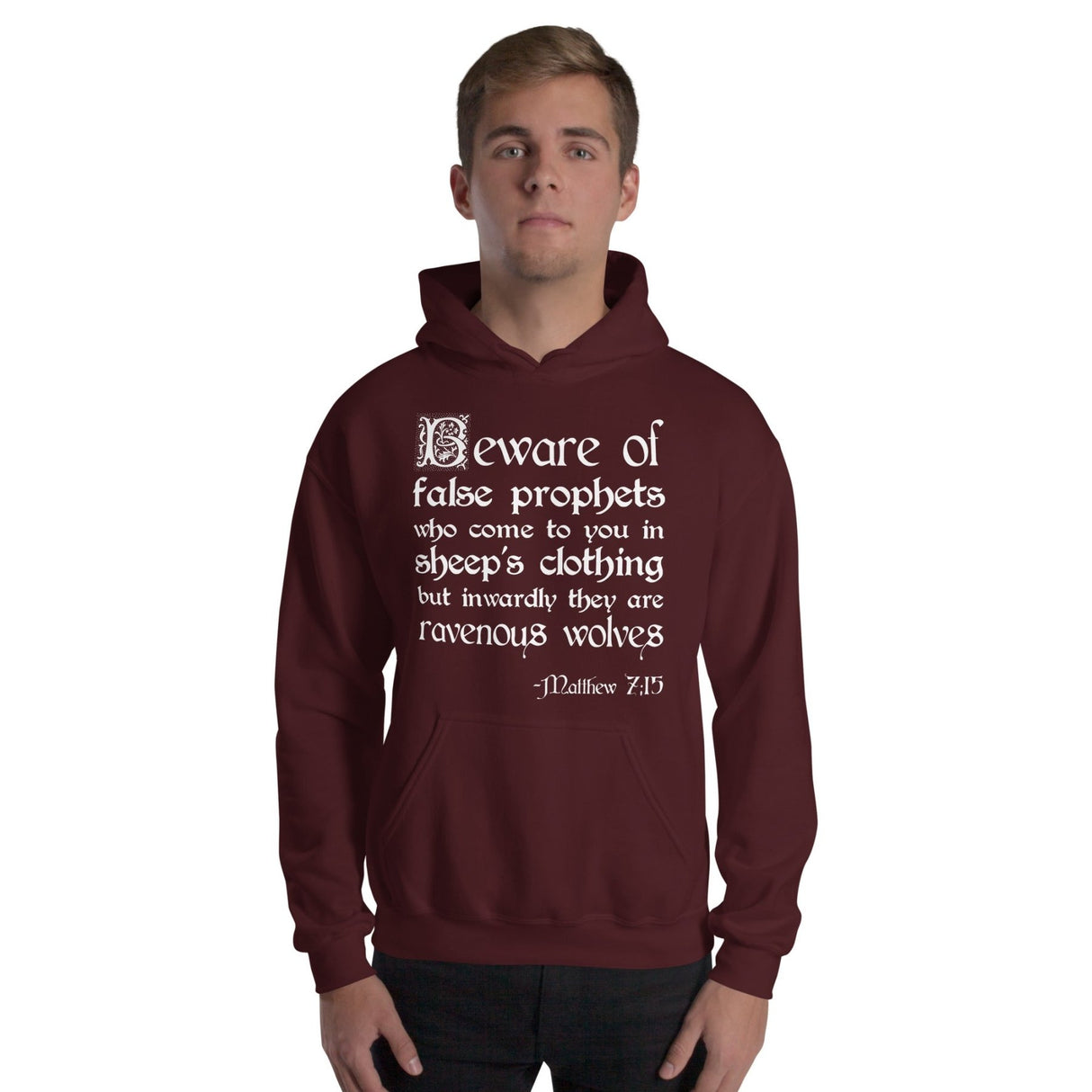 Beware of False Prophets Matthew 7:15 Hoodie