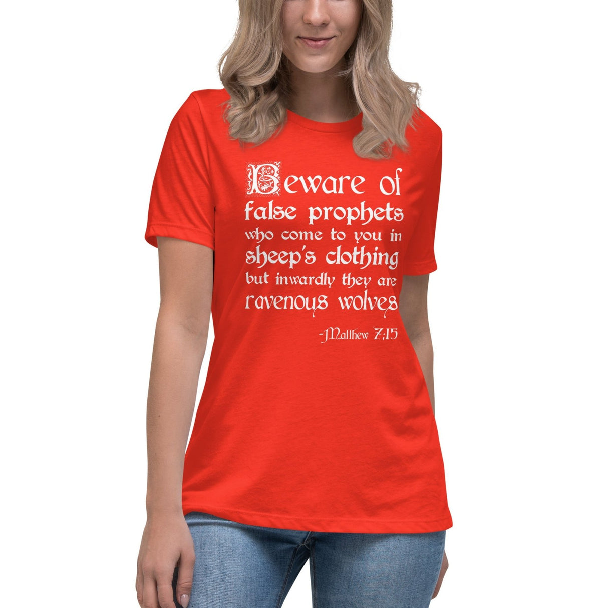 Beware Of False Prophets Matthew 7:15 Women's Shirt