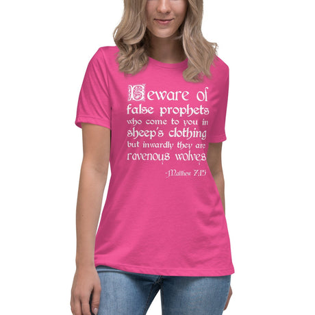 Beware Of False Prophets Matthew 7:15 Women's Shirt