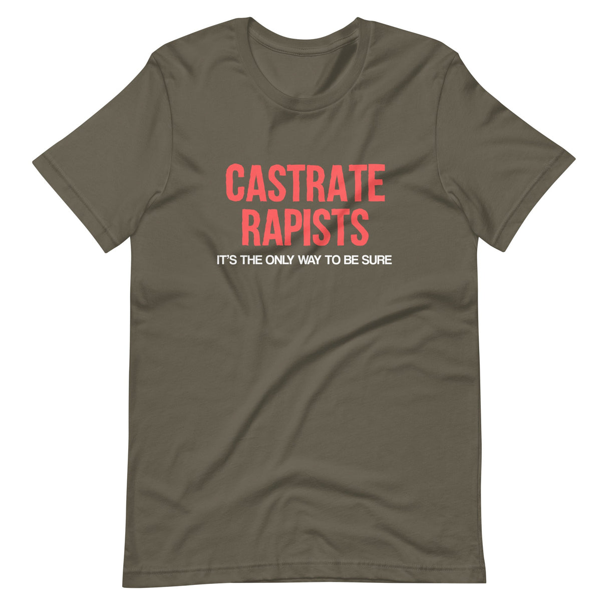 Castrate Rapists Its The Only Way To Be Sure Shirt