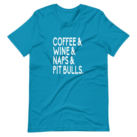 Coffee Wine Naps Pit Bulls Shirt