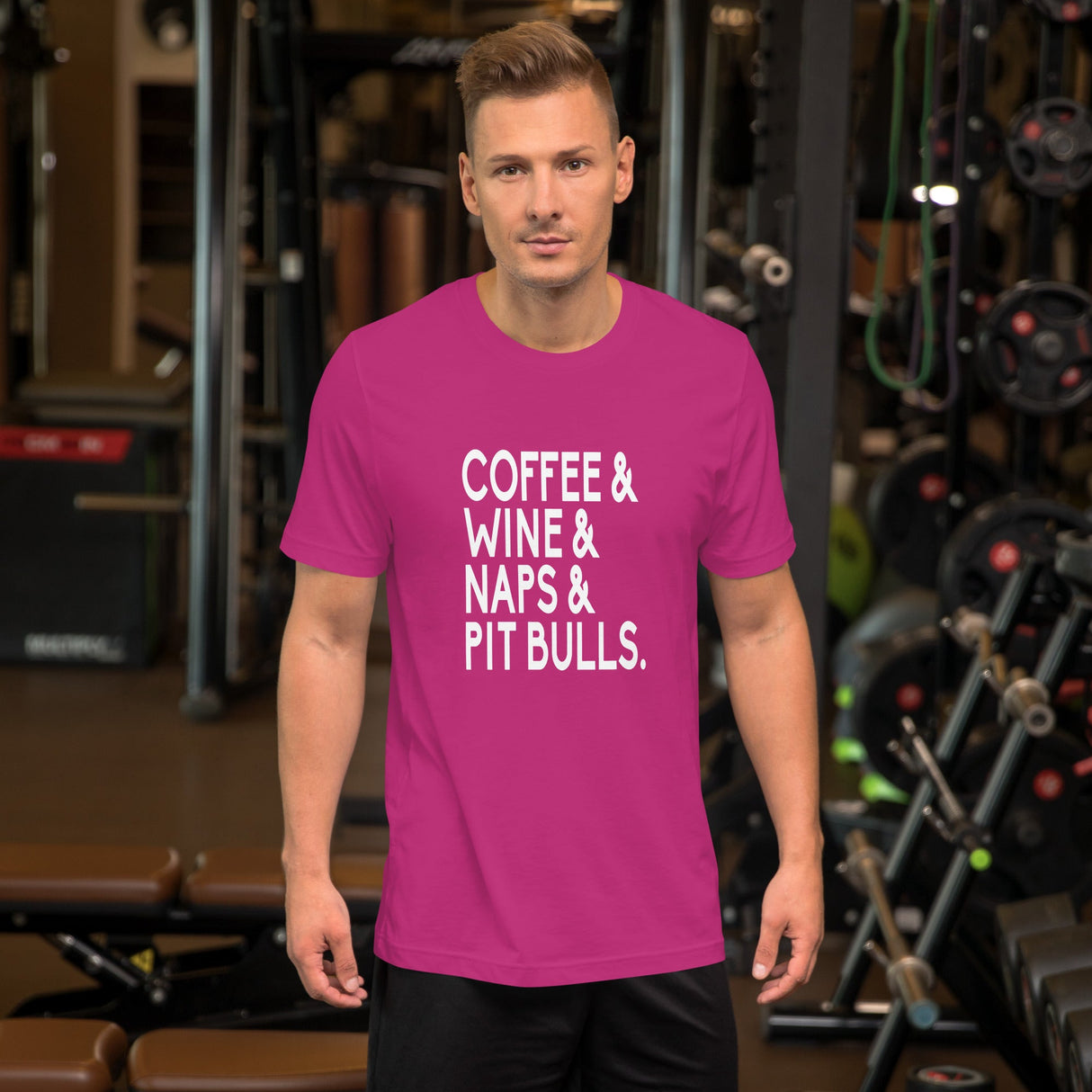 Coffee Wine Naps Pit Bulls Shirt