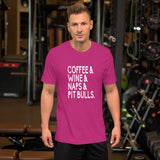 Coffee Wine Naps Pit Bulls Shirt