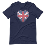 Distressed UK Flag Heart Shirt