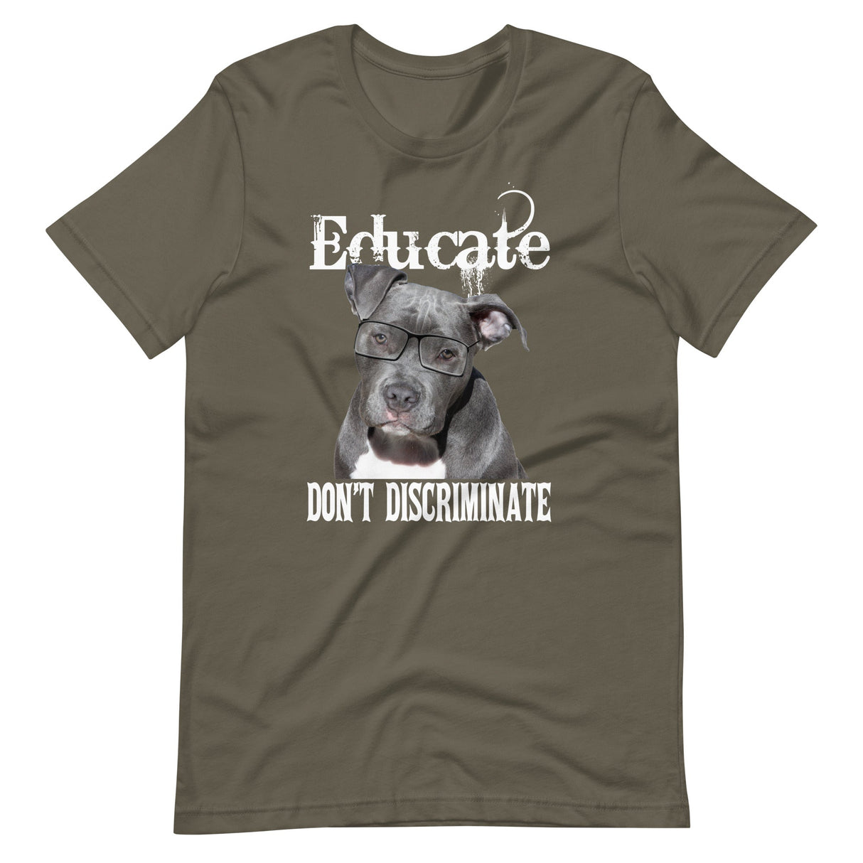 Educate Don't Discriminate Pit Bull Shirt