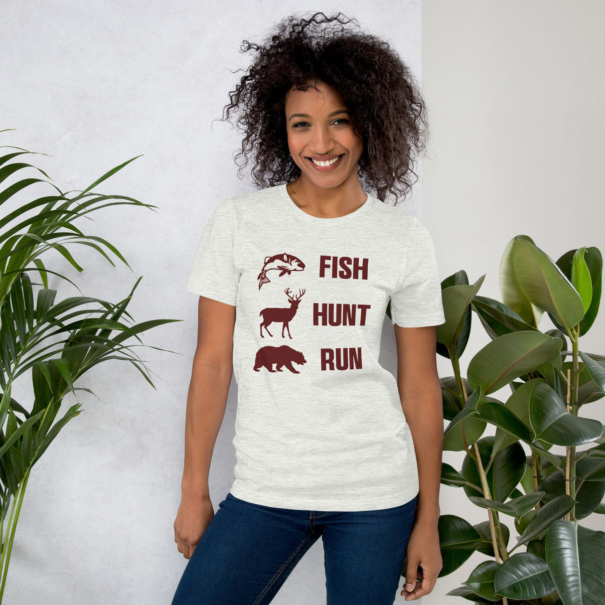 Fish Hunt Run Bear Shirt