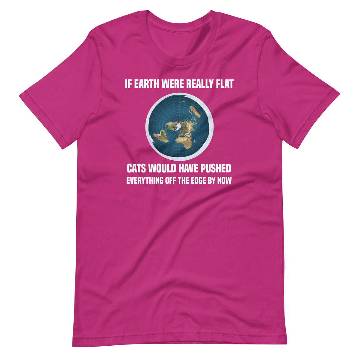 Flat Earth Cats Pushed Everything Off The Edge Shirt