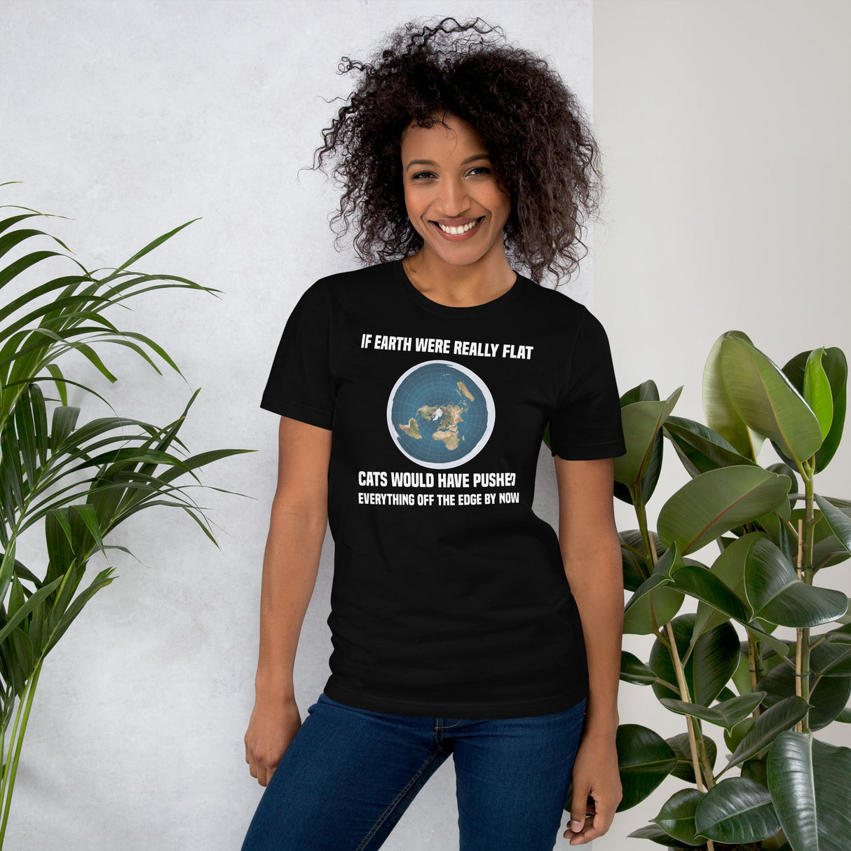 Flat Earth Cats Pushed Everything Off The Edge Shirt