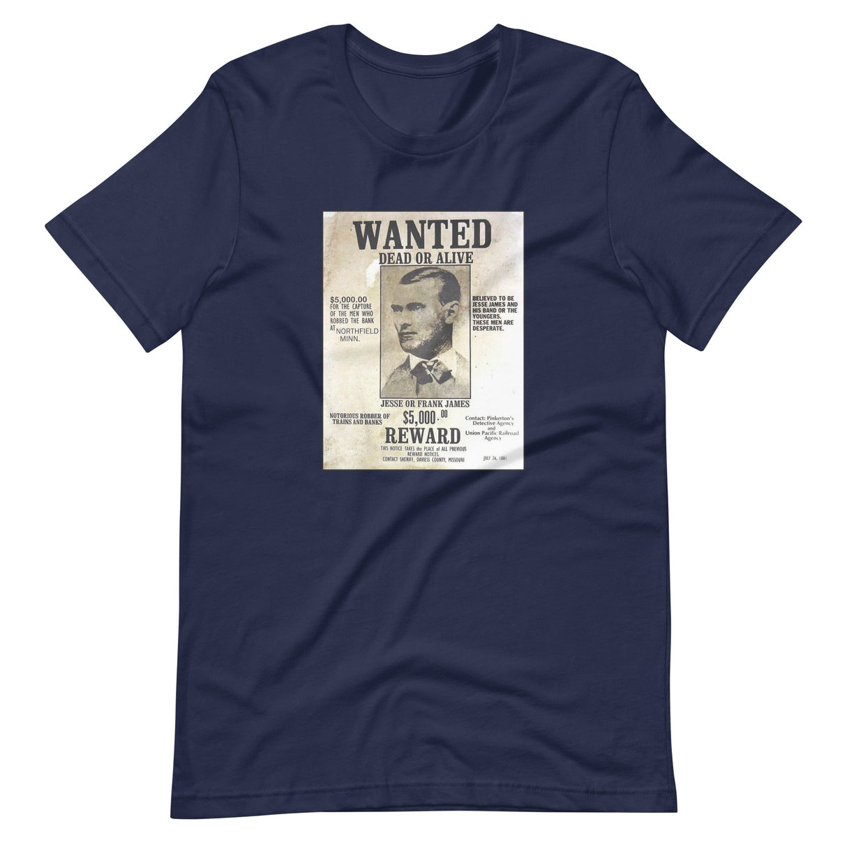 Frank and Jesse James Wanted Shirt