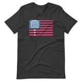 Grunge American Flag Pickleball Shirt