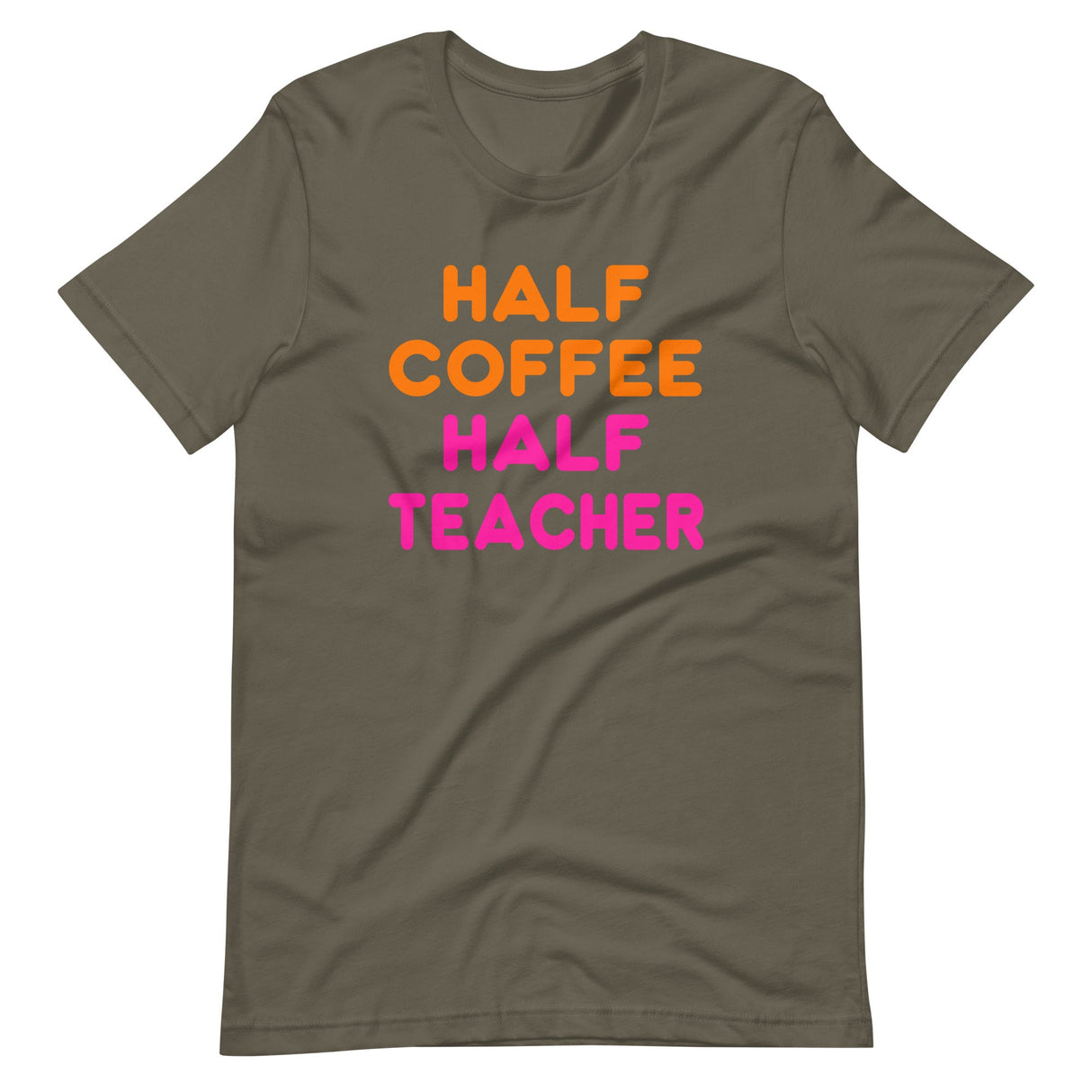 Half Coffee Half Teacher Shirt