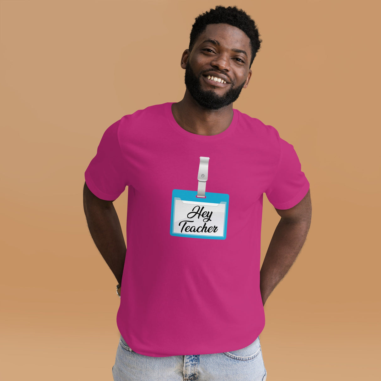 Hey Teacher Name Tag Shirt