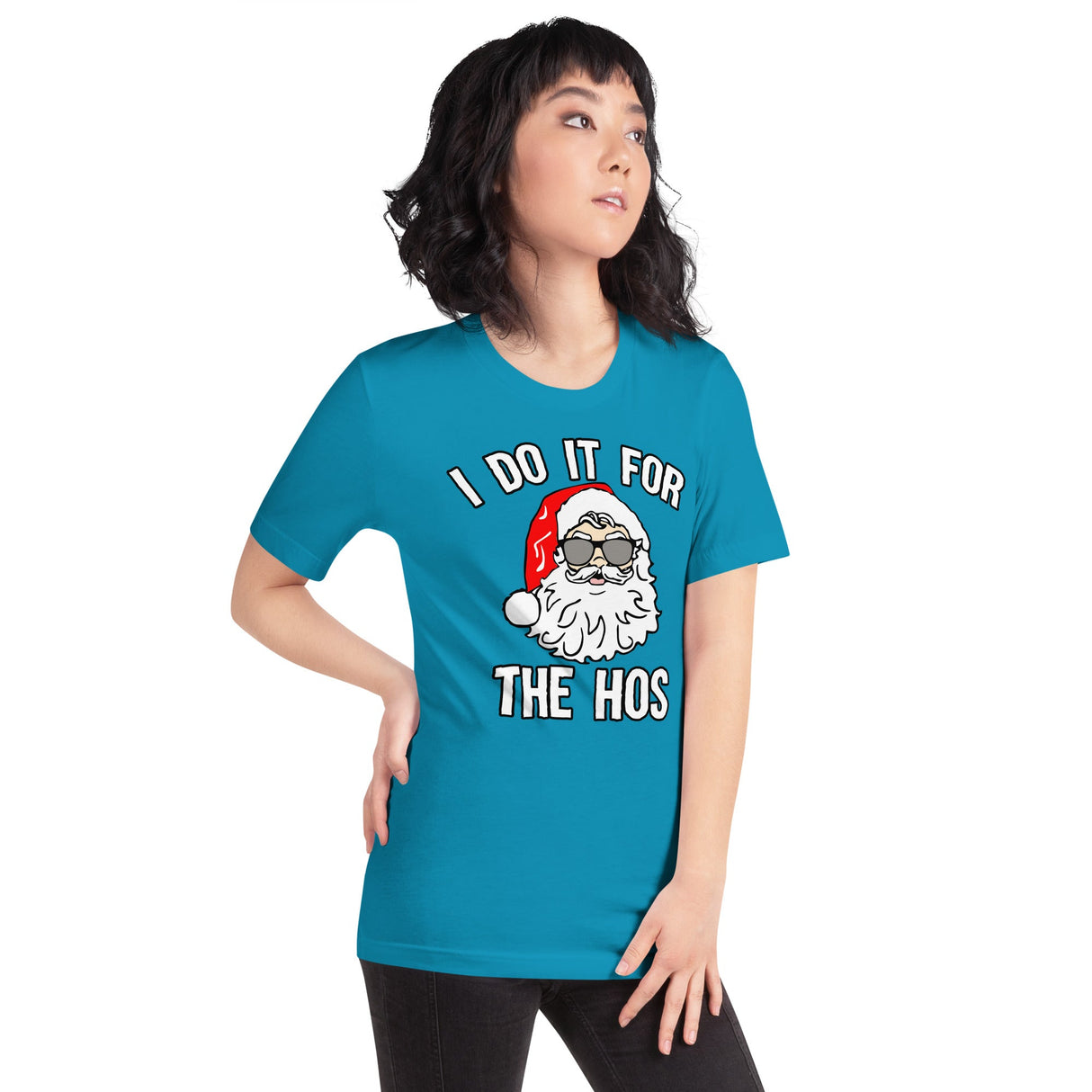 I Do It For The Hos Christmas Santa Shirt