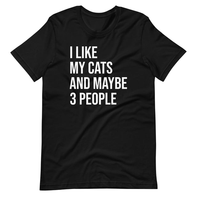 I Like My Cats and Maybe 3 People Shirt