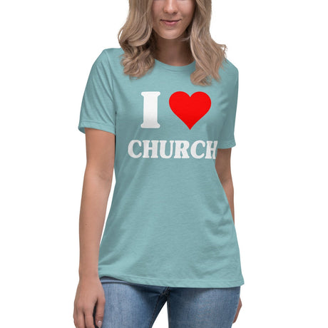 I Love Church Women's Shirt