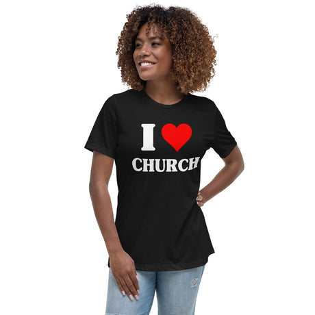 I Love Church Women's Shirt