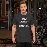 I Love Jesus And Horses Shirt