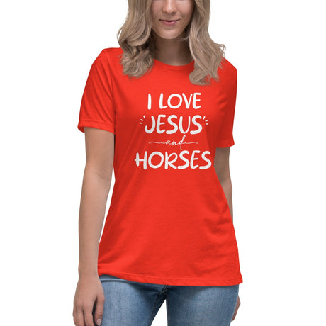 I Love Jesus And Horses Women's Shirt