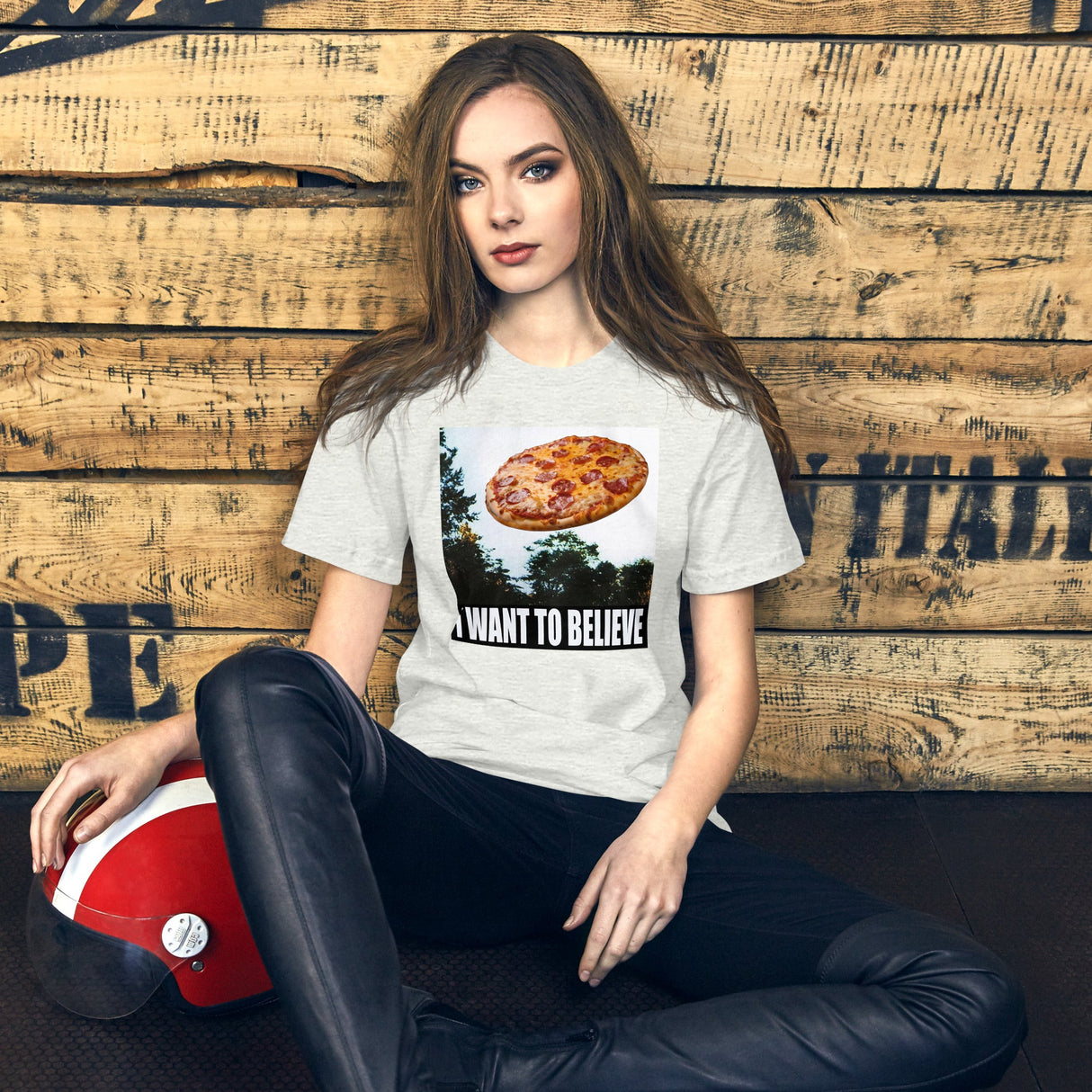 I Want To Believe Pizza Shirt