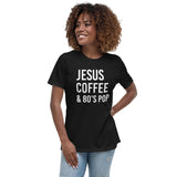 Jesus Coffee And 80's Pop Women's Shirt