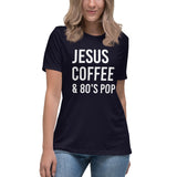 Jesus Coffee And 80's Pop Women's Shirt