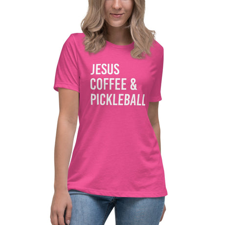 Jesus Coffee And Pickleball Women's Shirt