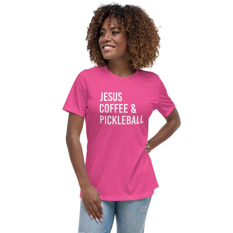 Jesus Coffee And Pickleball Women's Shirt