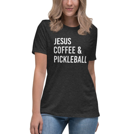 Jesus Coffee And Pickleball Women's Shirt