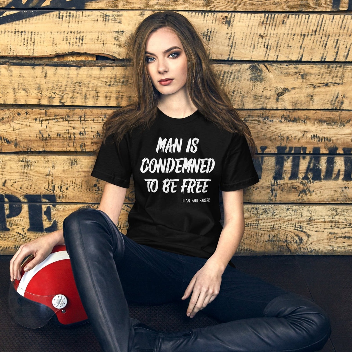 Man Is Condemned To Be Free Jean - Paul Sartre Shirt