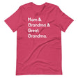 Mom And Grandma And Great Grandma Shirt