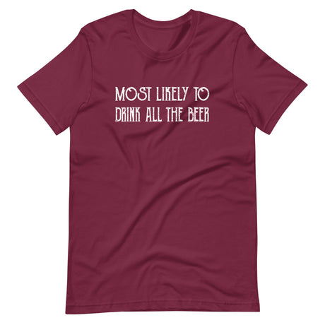 Most Likely To Drink All The Beer Shirt