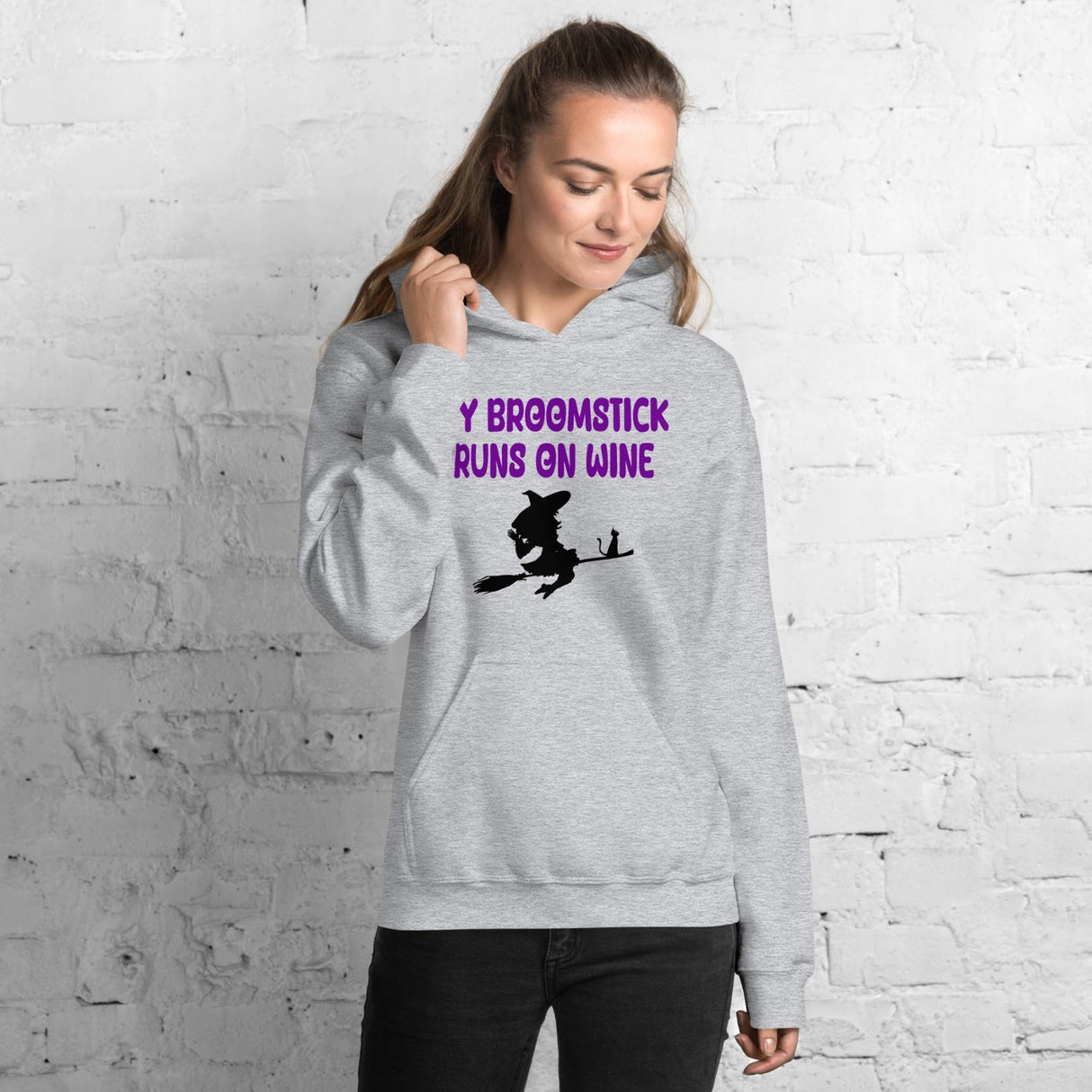 My Broomstick Runs on Wine Hoodie