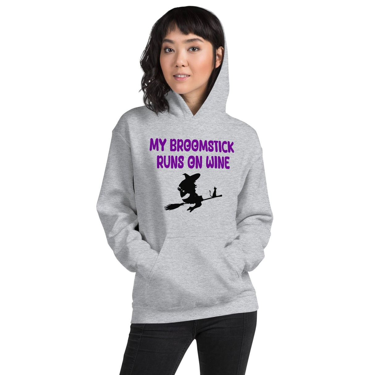 My Broomstick Runs on Wine Hoodie