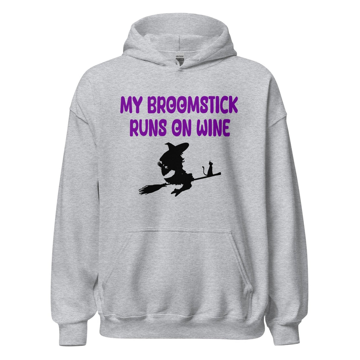 My Broomstick Runs on Wine Hoodie