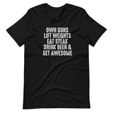 Own Guns Lift Weights Drink Beer Shirt