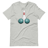 Pin and Two Balls Graphic Bowling Shirt