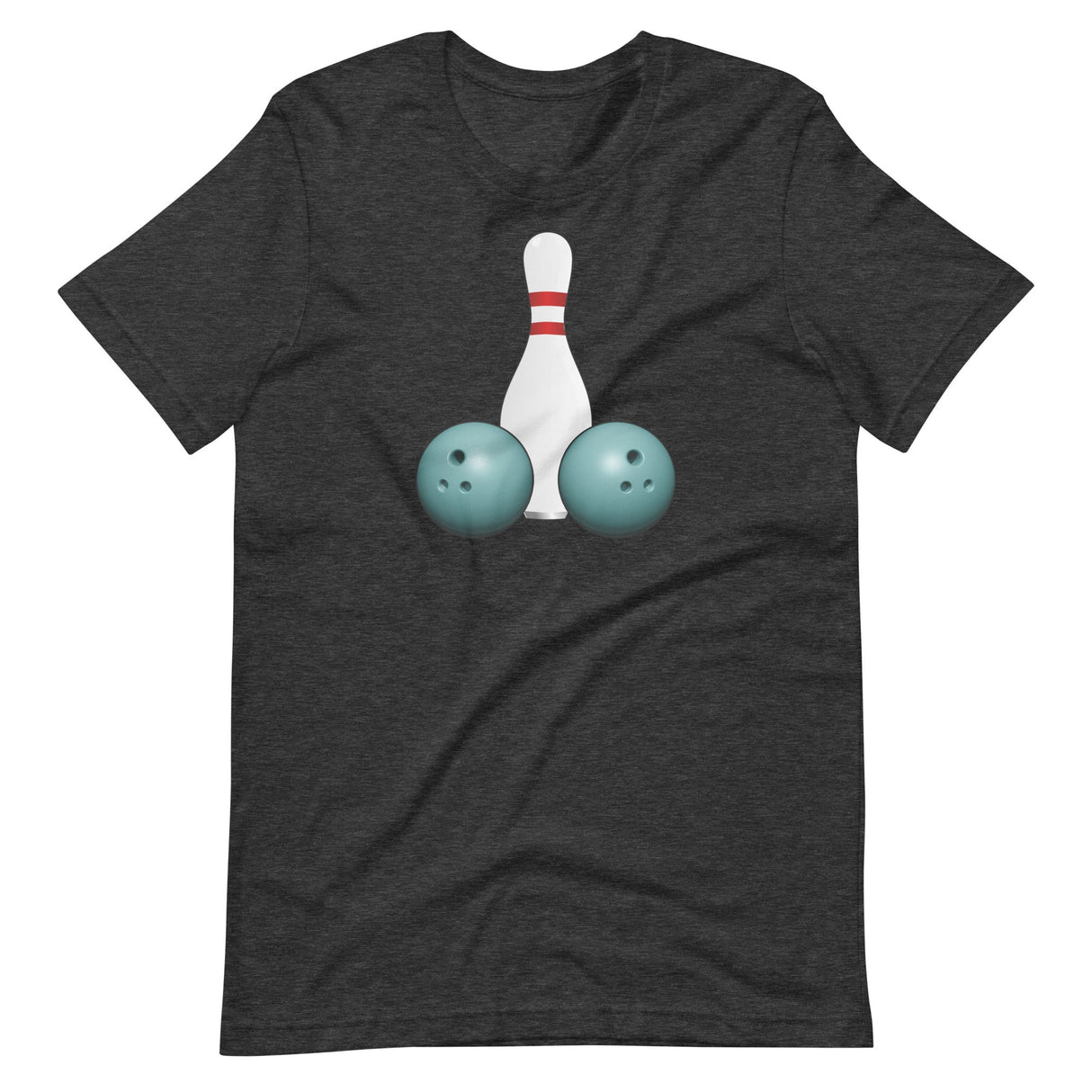 Pin and Two Balls Graphic Bowling Shirt