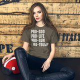 Pro God Pro Life Pro Gun Pro Trump Shirt