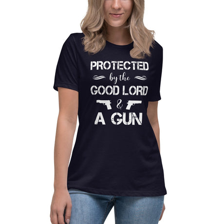 Protected By The Good Lord And A Gun Women's Shirt