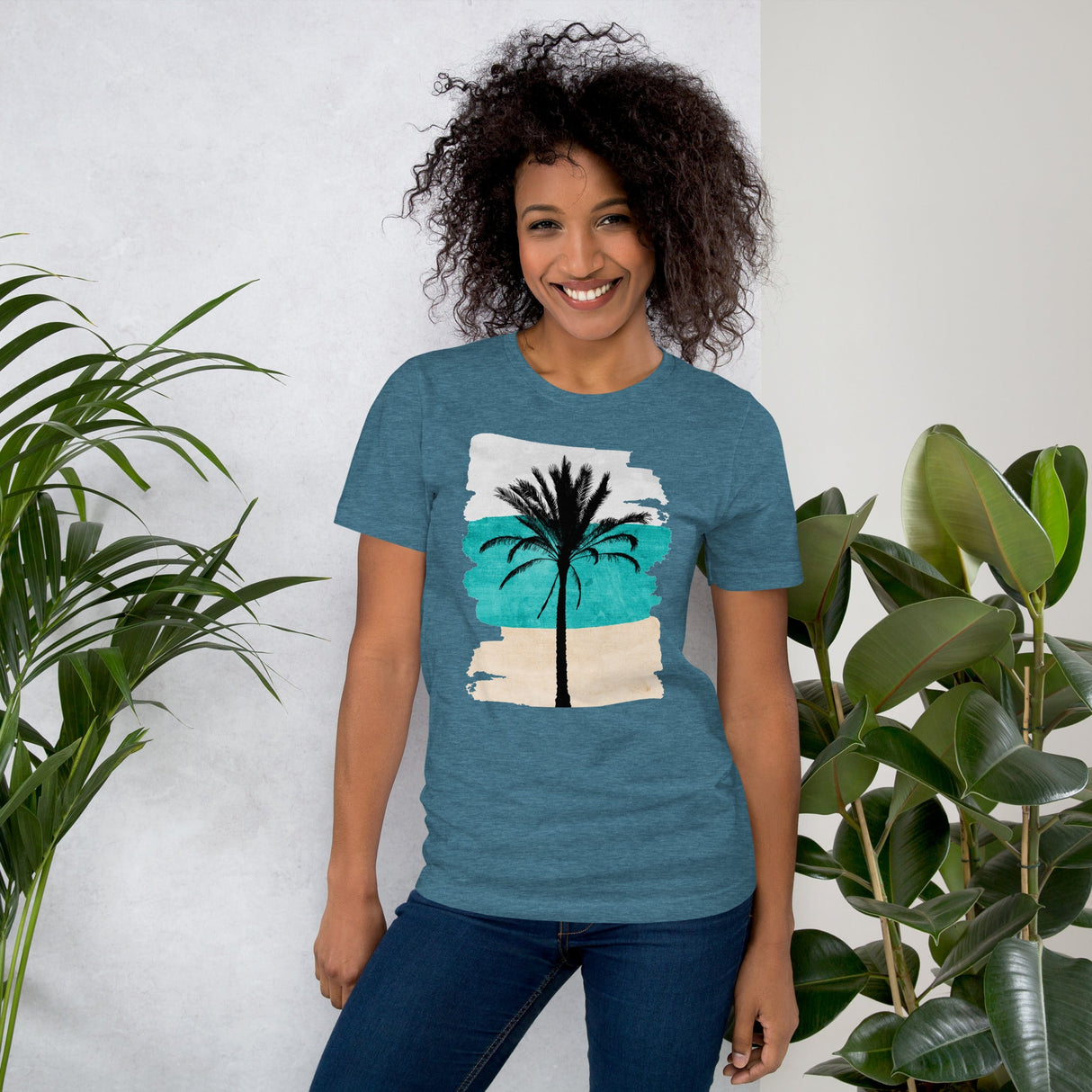 Sand Ocean Sky Single Palm Tree Shirt