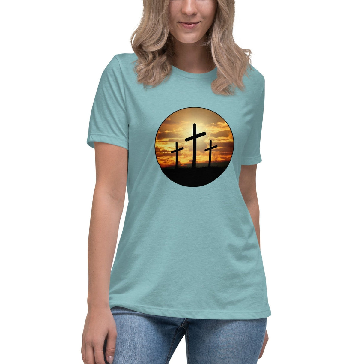 Three Crosses On Calvary Women's Shirt