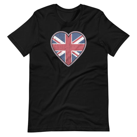 Distressed UK Flag Heart Shirt