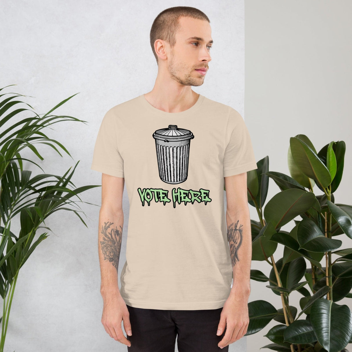 Vote Here Trash Can Shirt